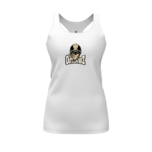 [CUS-DFW-RCBK-PER-WHT-FYS-LOGO2] Racerback Tank Top (Female Youth S, White, Logo 2)