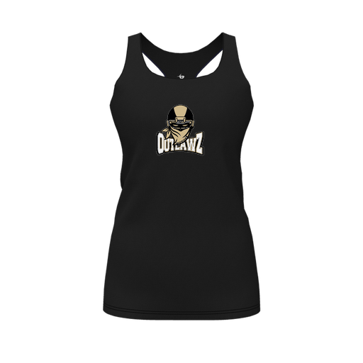 [CUS-DFW-RCBK-PER-BLK-FYS-LOGO2] Racerback Tank Top (Female Youth S, Black, Logo 2)