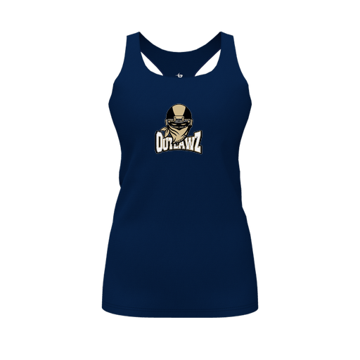[CUS-DFW-RCBK-PER-NVY-FYS-LOGO2] Racerback Tank Top (Female Youth S, Navy, Logo 2)