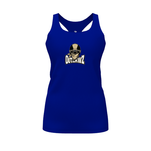 [CUS-DFW-RCBK-PER-RYL-FYS-LOGO2] Racerback Tank Top (Female Youth S, Royal, Logo 2)