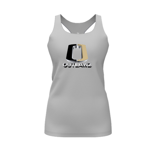 [CUS-DFW-RCBK-PER-GRY-FYS-LOGO1] Racerback Tank Top (Female Youth S, Gray, Logo 1)