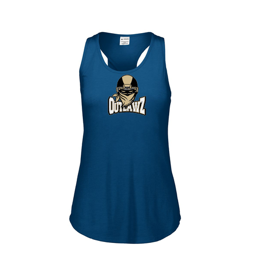 [FT0TUBNV-FAS-LOGO2] Ladies Tri Blend Tank Top (Female Adult S, Navy, Logo 2)