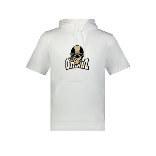 [6871.005.S-LOGO2] Men's Dri Fit Short Sleeve Hoodie (Adult S, White, Logo 2)