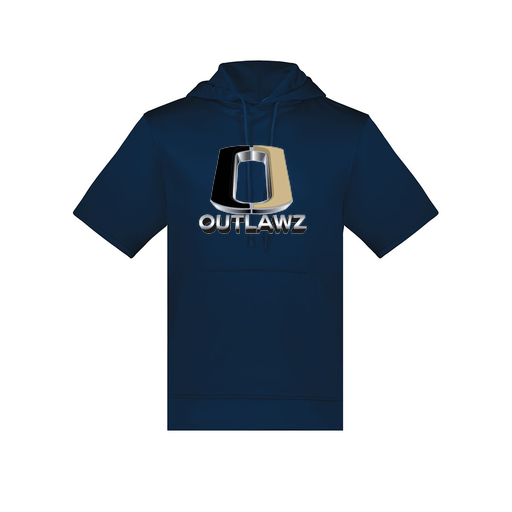 [6871.065.S-LOGO1] Men's Dri Fit Short Sleeve Hoodie (Adult S, Navy, Logo 1)