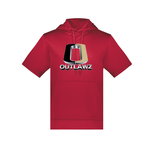 [6871.083.S-LOGO1] Men's Dri Fit Short Sleeve Hoodie (Adult S, Red, Logo 1)