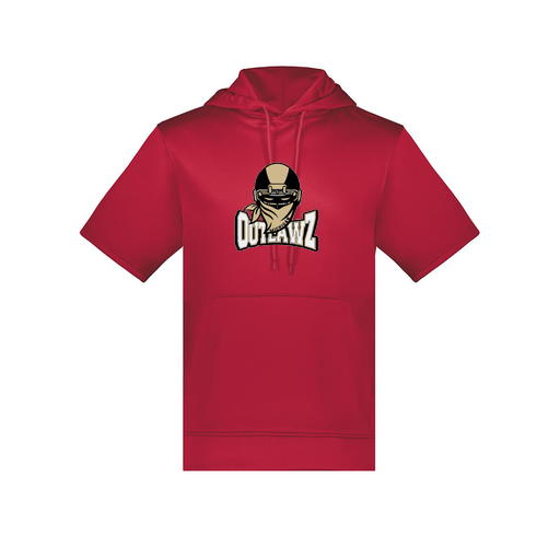 [6871.083.S-LOGO2] Men's Dri Fit Short Sleeve Hoodie (Adult S, Red, Logo 2)