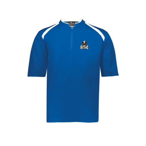 [229581-AS-RYL-LOGO2] Men's Dugout Short Sleeve Pullover (Adult S, Royal, Logo 2)