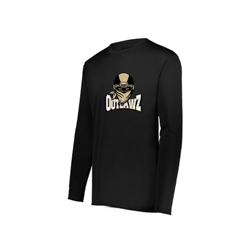 [222822.080.XS-LOGO2] Men's LS Smooth Sport Shirt (Adult XS, Black, Logo 2)