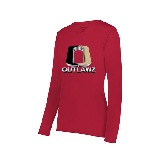 [222824.083.S-LOGO1] Ladies LS Smooth Sport Shirt (Female Adult S, Red, Logo 1)