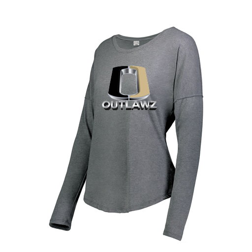 [FTLCUBGY-FAXS-LOGO1] Decker Women's Tri-Blend T-Shirt - Long Sleeve (Female Adult XS, Gray, Logo 1)